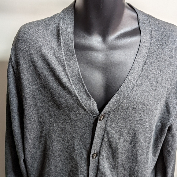 BNWT Club Room V neck Cardigan XXL Gray - Picture 2 of 7